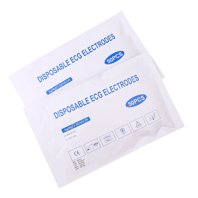 50PCS Disposable ECG Electrode Pads – Pediatric Size White Foam ECG Electrode Pads Qst