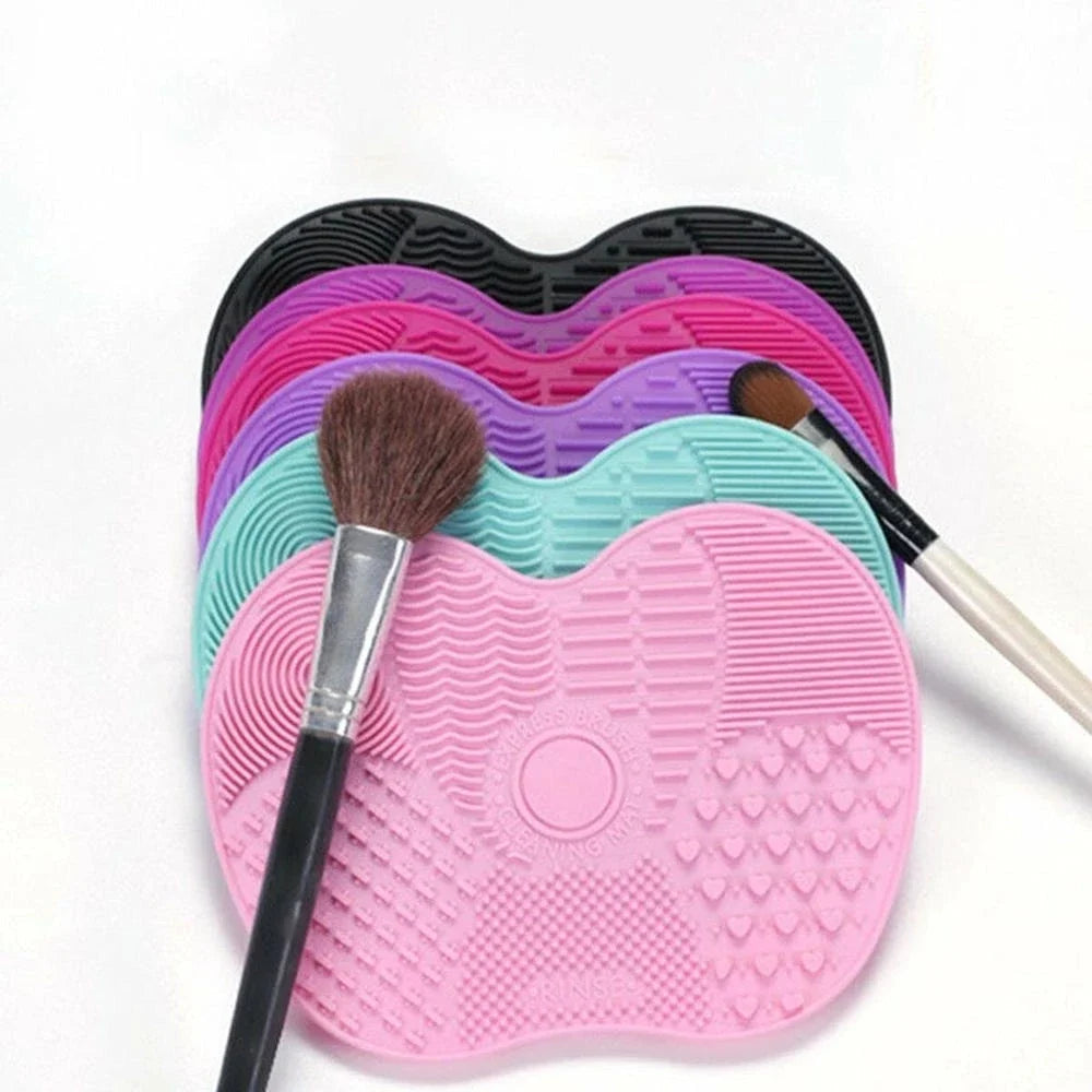 Silicone Cosmetic Brush Cleaning Pad with Suction Cup Brush Cleaning Pad Qme