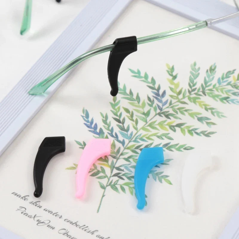Silicone Anti-Slip Glasses Ear Hooks – 5 Pairs, 8 Colors Glasses Ear Hooks Qme