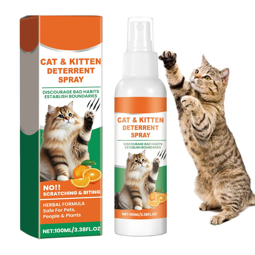 Cat No Scratch Spray – Natural Furniture Protector 100ml Cat Training Spray Qme