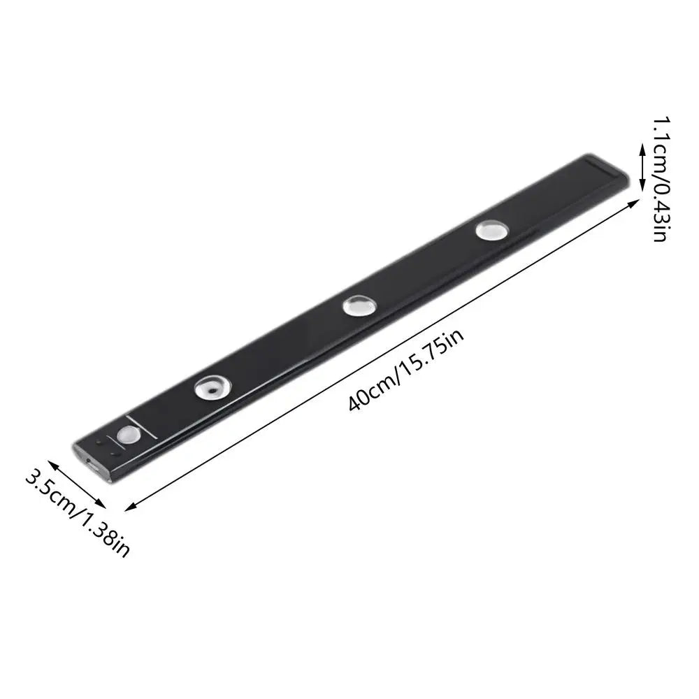 LED Rechargeable Under Cabinet Strip Light – 3 Brightness Levels LED Cabinet Strip Light Qme Black China Mainland