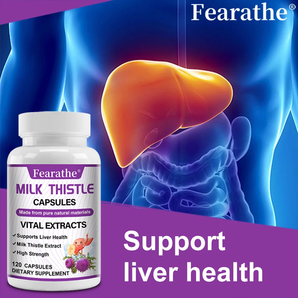 Milk Thistle Extract Capsules – Liver & Digestive Wellness Herbal Supplement Qst