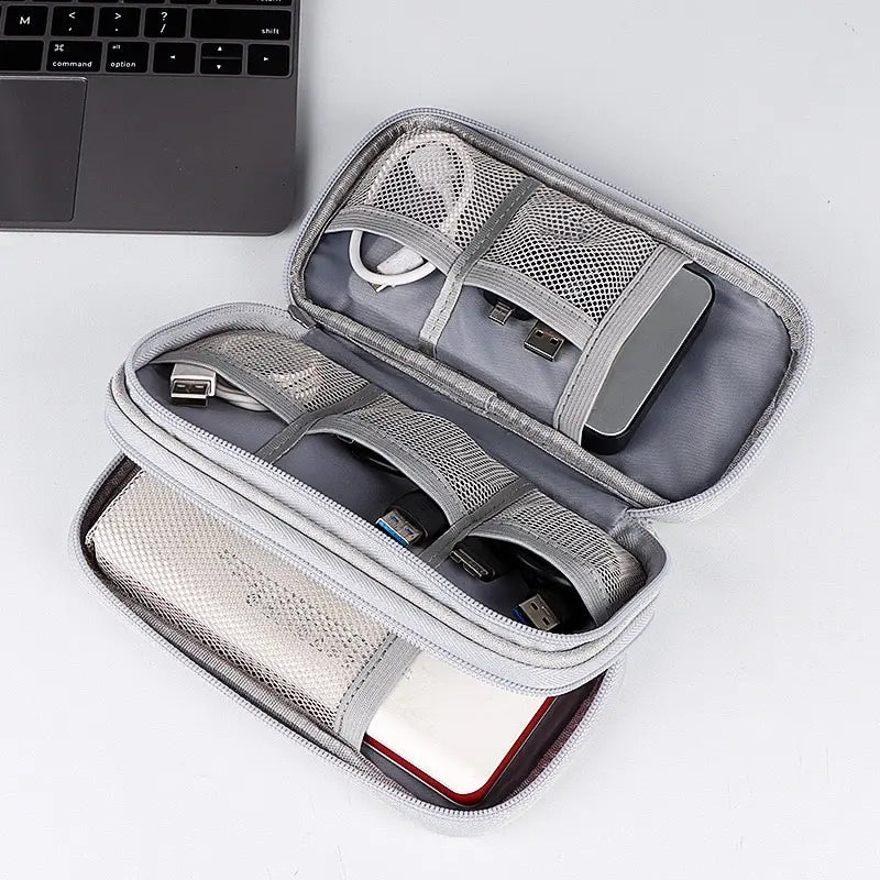 Travel Cable Organizer Bag | USB & Digital Accessories Pouch Cable Organizer Bag Qme