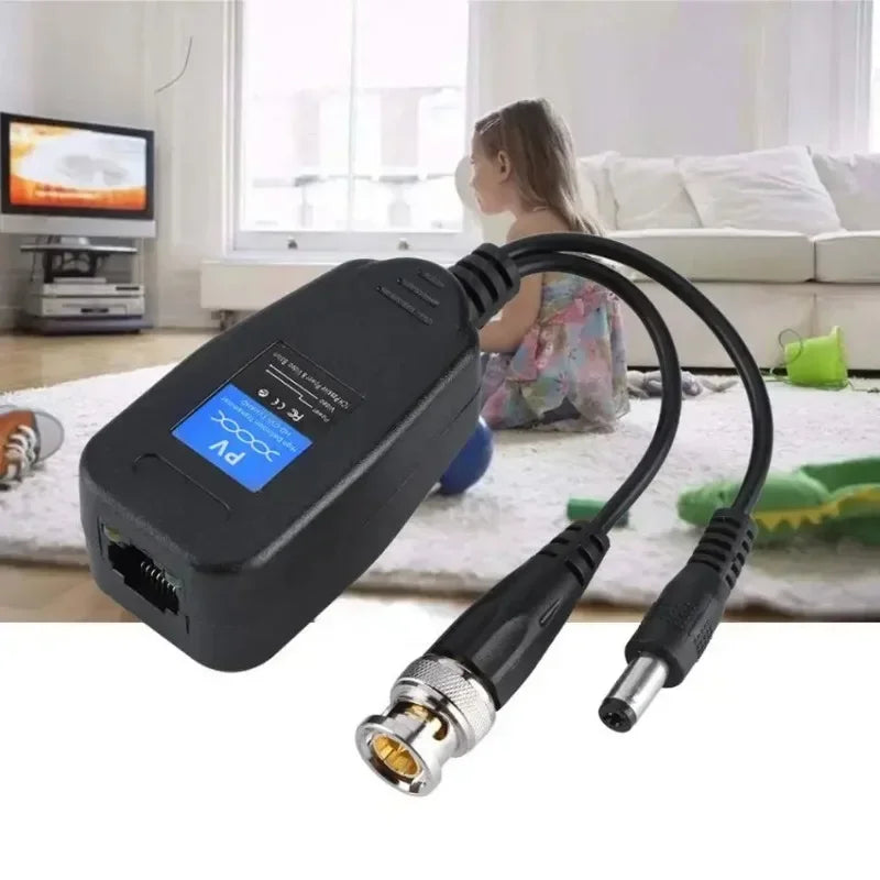 Passive CCTV BNC Video & Power Balun Transceiver Pair DC-8MHz Video Balun Transceiver Qme