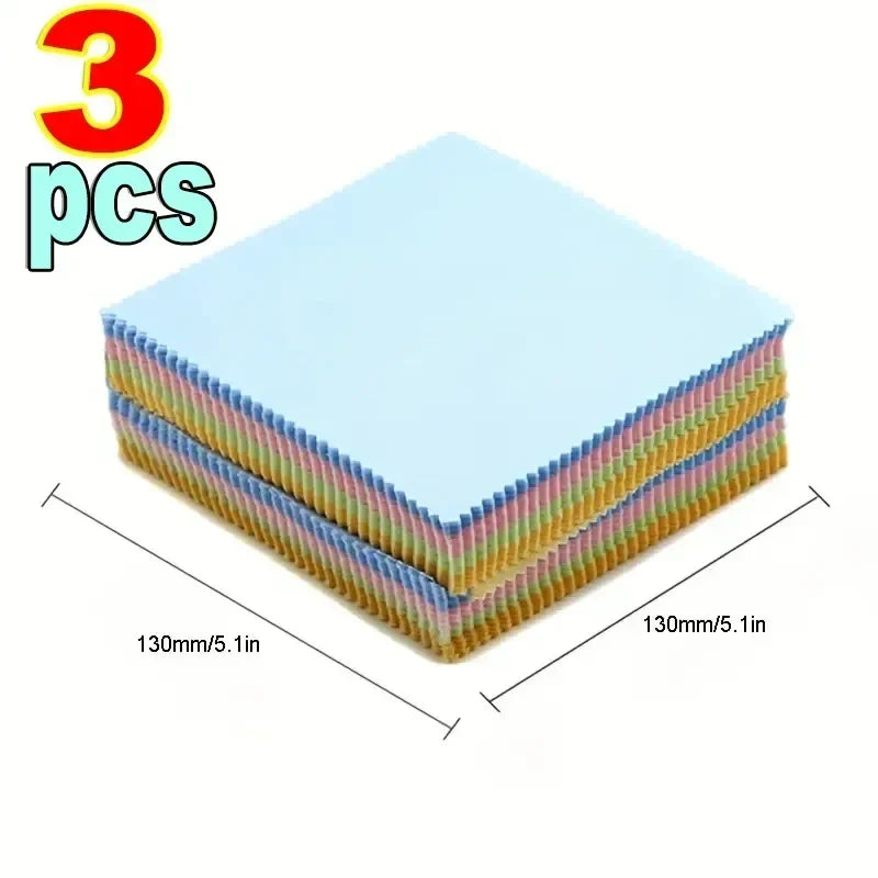 Microfiber Chamois Cleaning Cloth for Glasses & Screens Microfiber Cleaning Cloth Qme 3pcs