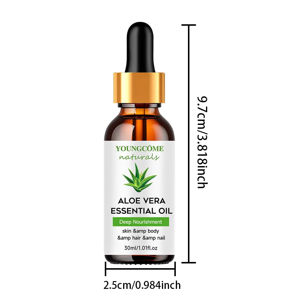 YOUNGCOME Pure Aloe Vera Oil – Moisturizer for Skin, Hair & Nails Moisturizing Hair Oil Qst 30ml
