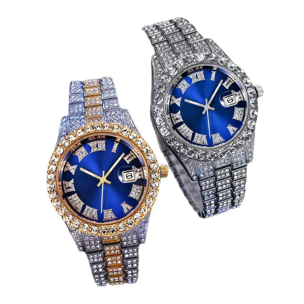 Men's Hip Hop Cuban Chain Bracelet Quartz Watch – 4 Colors Men's Bracelet Watch Qme