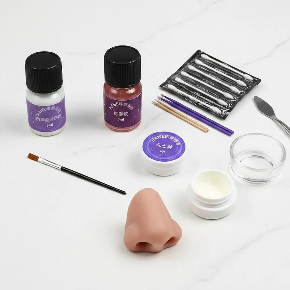 Spirit Gum Adhesive & Remover Kit – Prosthetics Makeup Costume Makeup Kit Qme