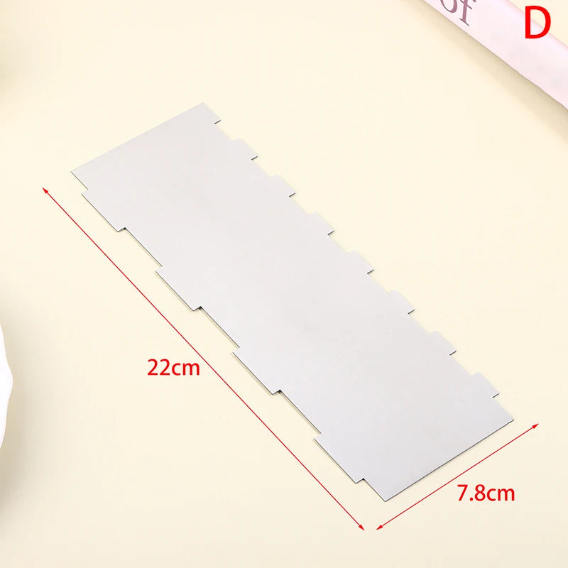 Stainless Steel Double-Sided Cake Scraper & Comb Tool Cake Decorating Tool Qst D