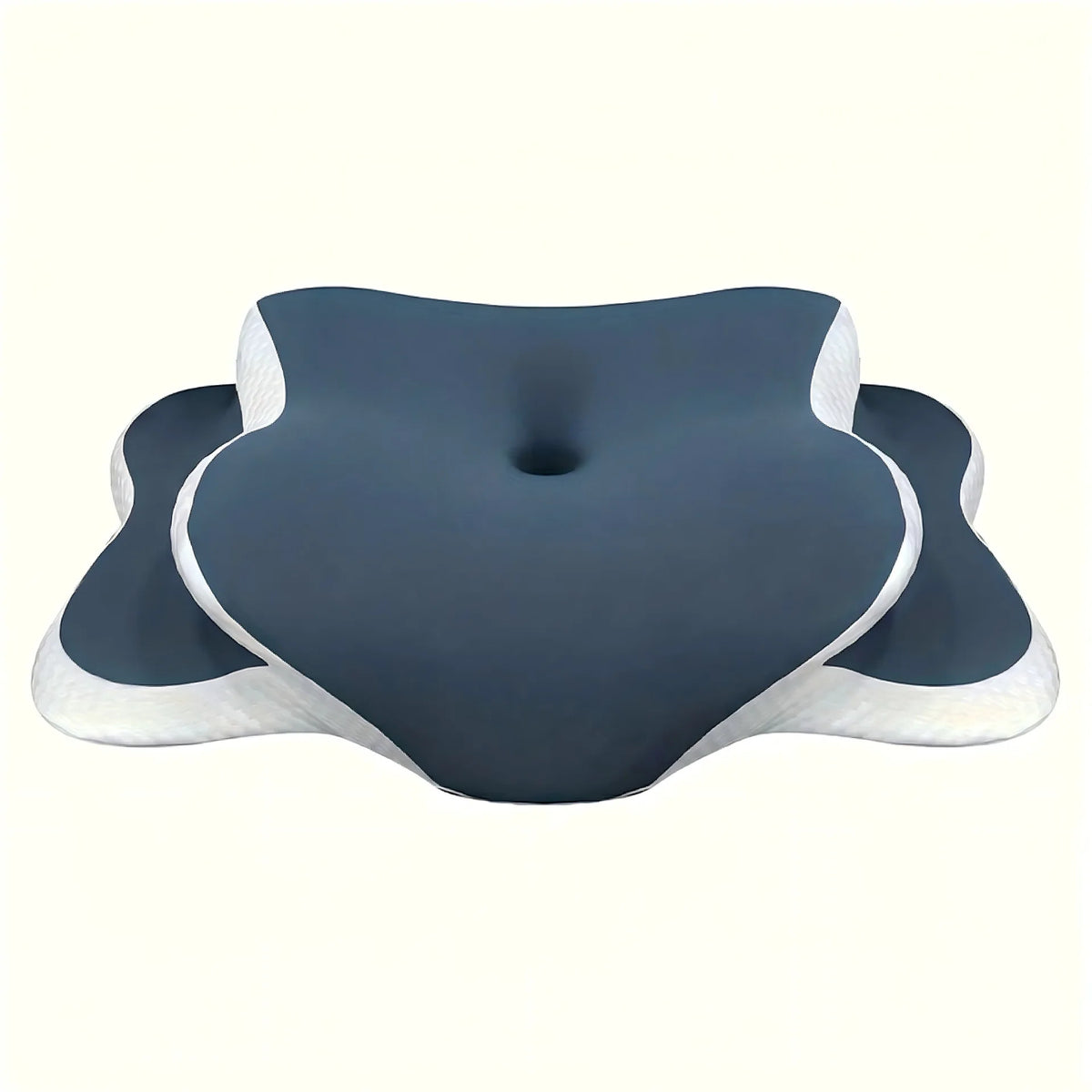 Ergonomic Memory Foam Butterfly Neck Pillow – Dual Height Memory Foam Pillow Qst Blue