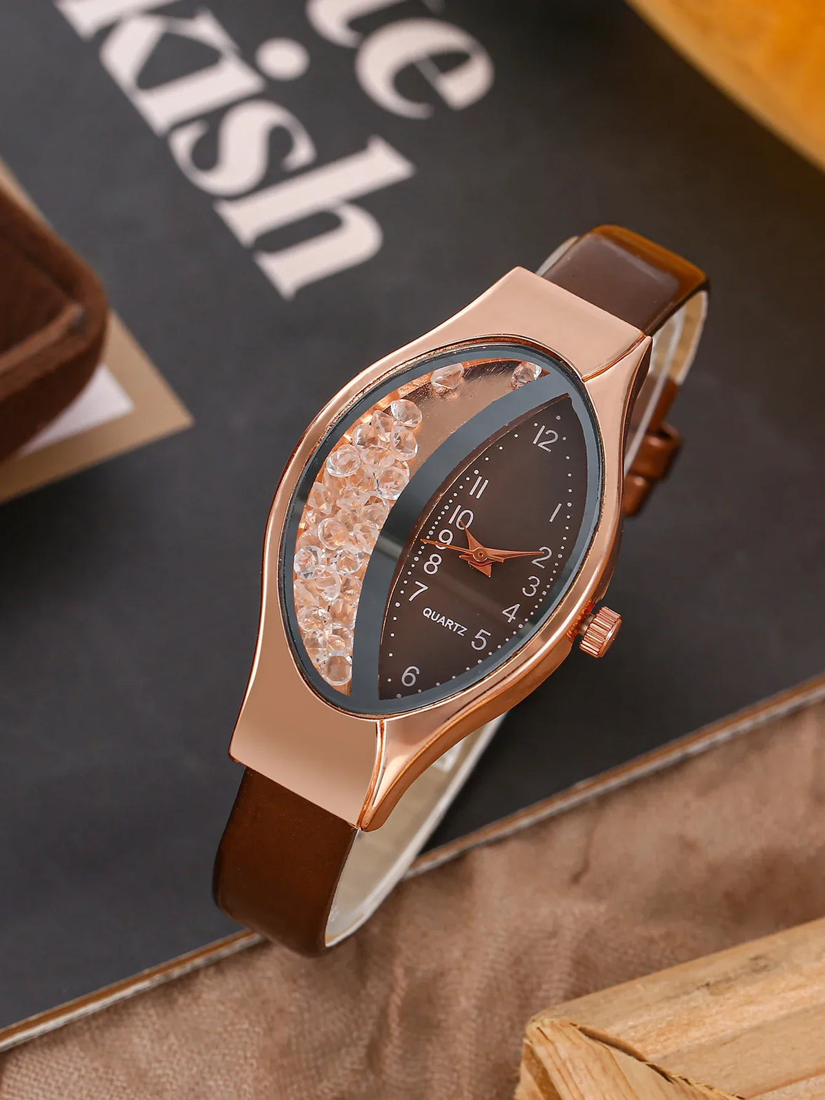 Diamond-Inlaid Serpentine Belt Women's Fashion Watch Women's Fashion Watch Qme