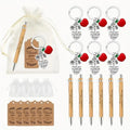 Teacher Appreciation Gift Set – 6 Sets Bamboo Pen Keychain & Card Teacher Gift Set Qme 6 Sets