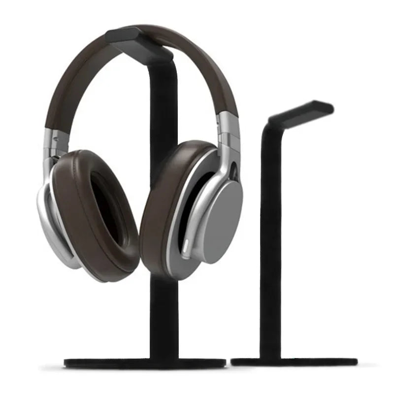 Aluminum H-Shape Headphone Stand – Universal Desk Holder Headphone Stand Qme black