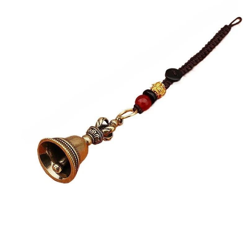 Brass Tibetan Antique Wind Bell – Handcraft Copper Pendant Decorative Bell Pendant Qme