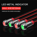 IP67 Waterproof Metal LED Signal Indicator Pilot Light LED Indicator Light Qme Green 10mm 110-220V
