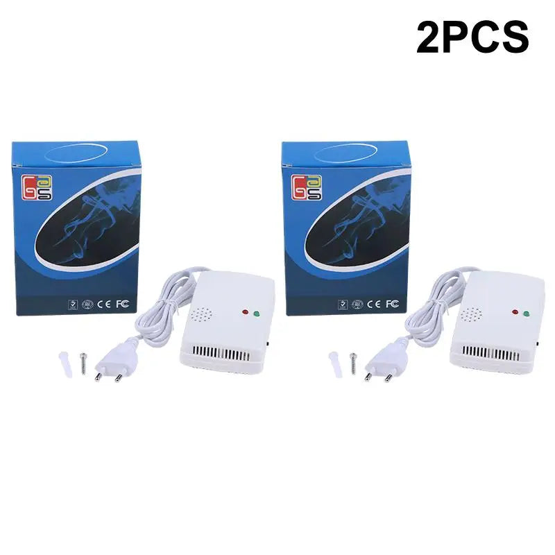Wall Mounted Gas Detector & Leak Alarm – Propane & Methane Gas Leak Detector Qme 2PCS
