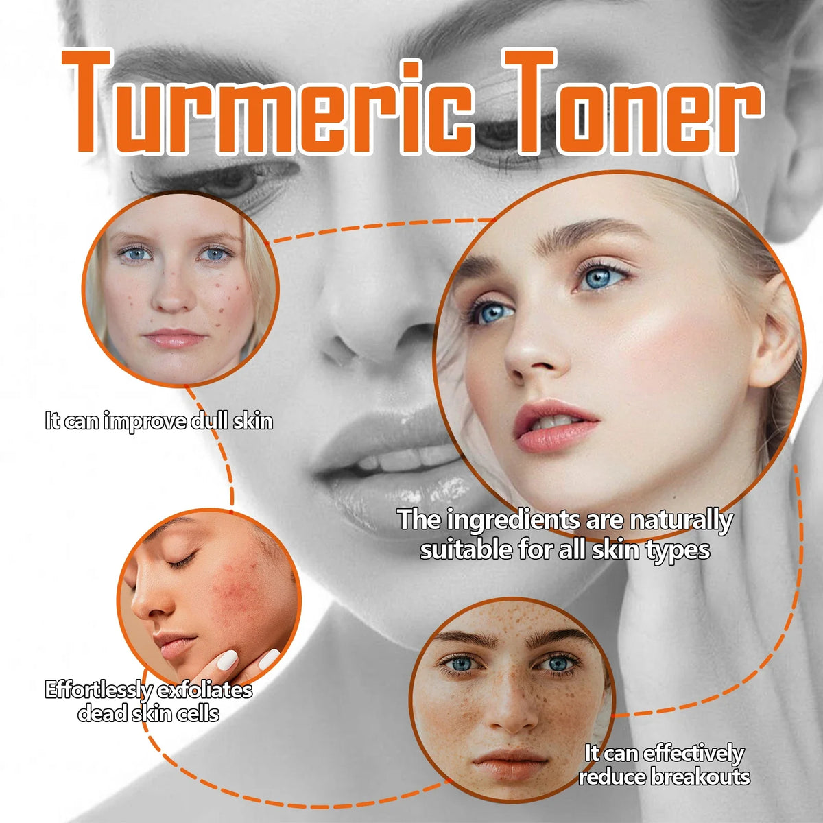 Turmeric Brightening Face Toner – Dark Spot Corrector | Qme Face Toner Qme