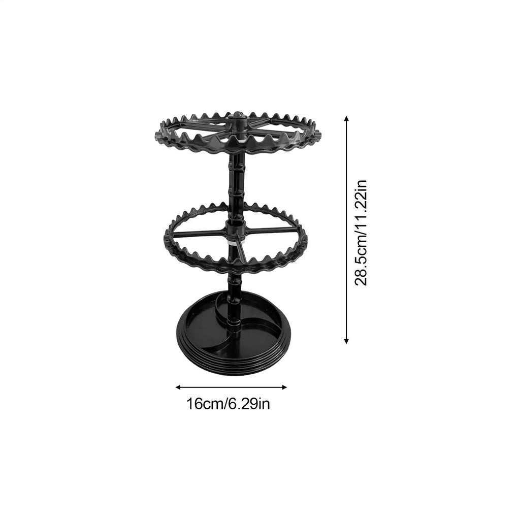 Double-Layer Rotating Jewelry Organizer Rack for Women Jewelry Organizer Rack Qme