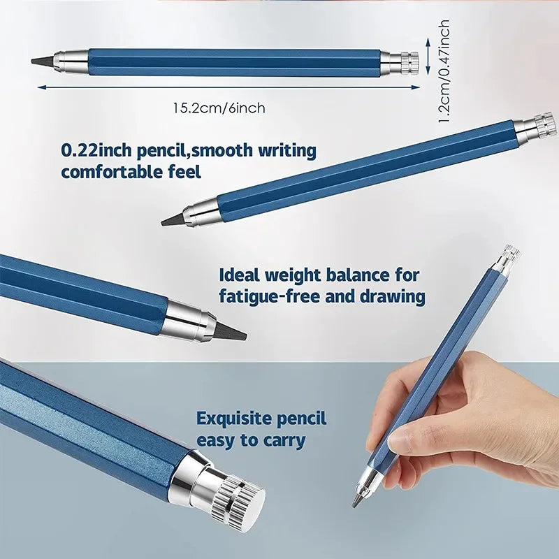 Metal Mechanical Pencil 2B 4B 6B 8B Refill – Sketch & Comics Mechanical Pencil Set Qme