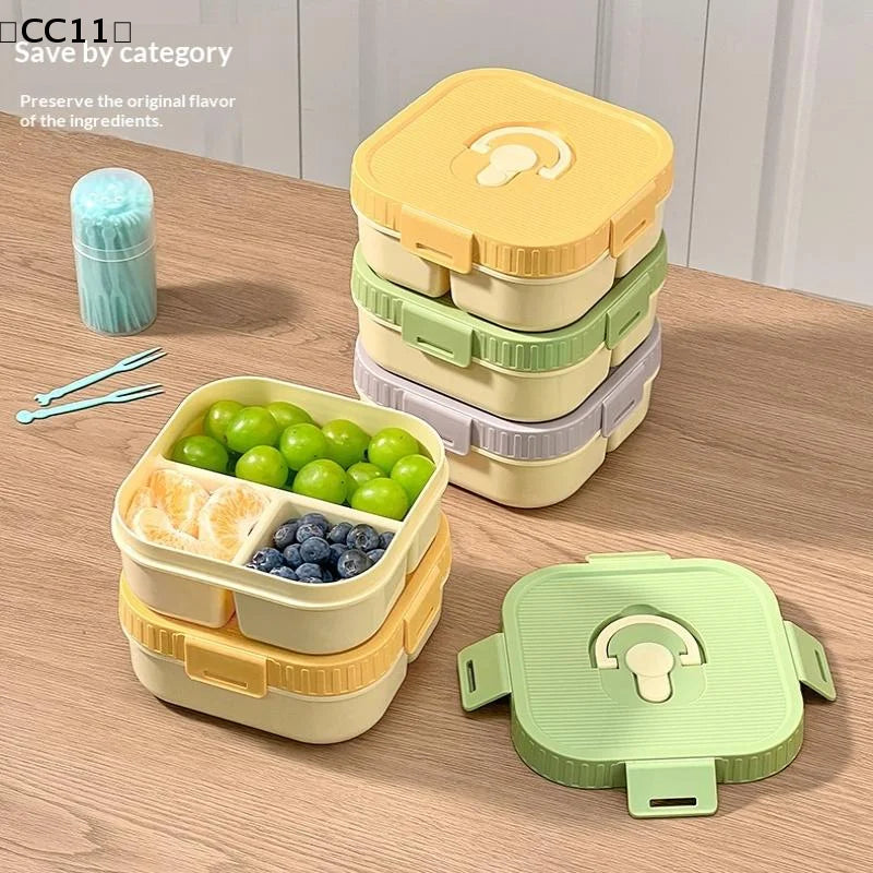 Portable Compartment Lunch Box – Microwave Safe Bento Container Compartment Lunch Box Qme