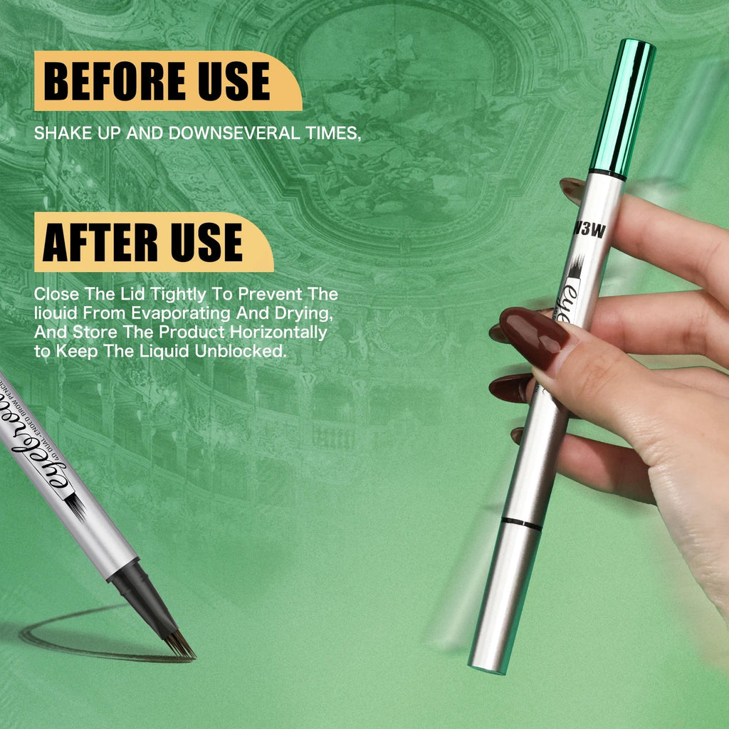 Dual-Ended Waterproof Eyebrow Pencil & Eyeliner – 5 Colors Eyebrow Pencil Qme