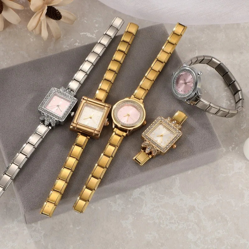 Stainless Steel Round Bangle Watch – Women's Bracelet Watch Bangle Bracelet Watch Qme