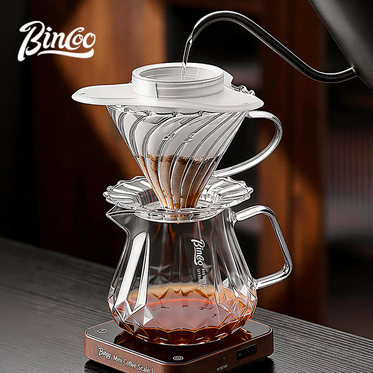 Bincoo Pour Over Flow Distributor – Even Coffee Extraction Pour Over Accessory Qst