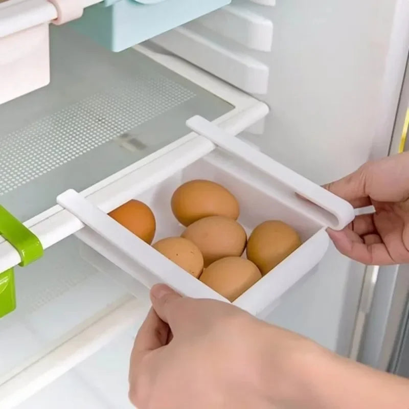 Slide Fridge Freezer Organizer Rack – Space-Saving Shelf Fridge Organizer Shelf Qme