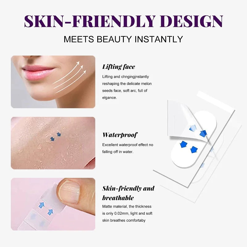 V-Shape Face Lifting Tape – Invisible Skin Contouring Stickers Face Lifting Tape Qme