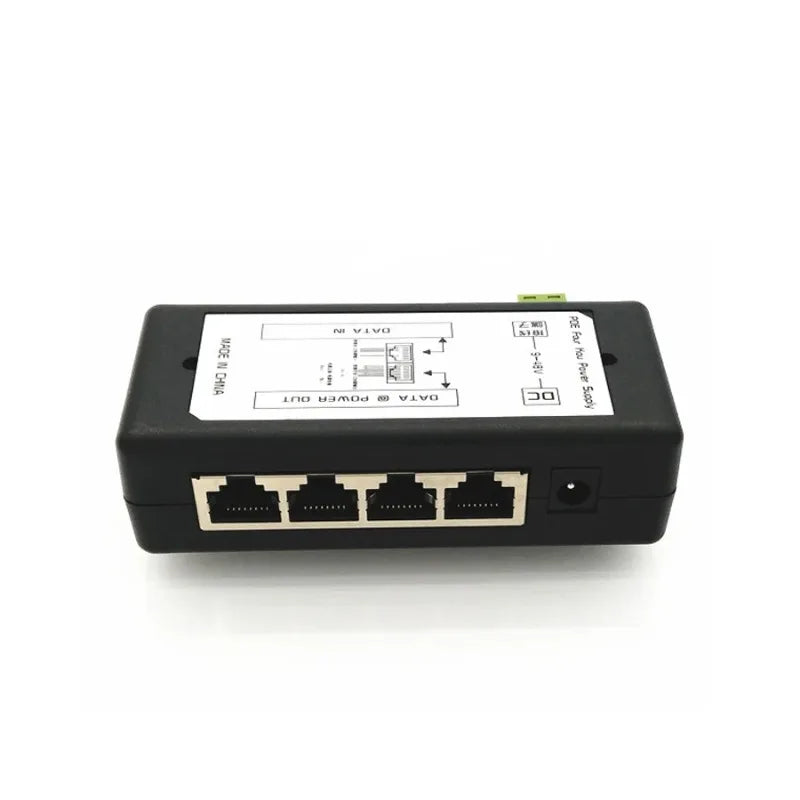 4-Port PoE Injector 9-48V DC Power Supply – Solar & Surveillance PoE Injector Qme