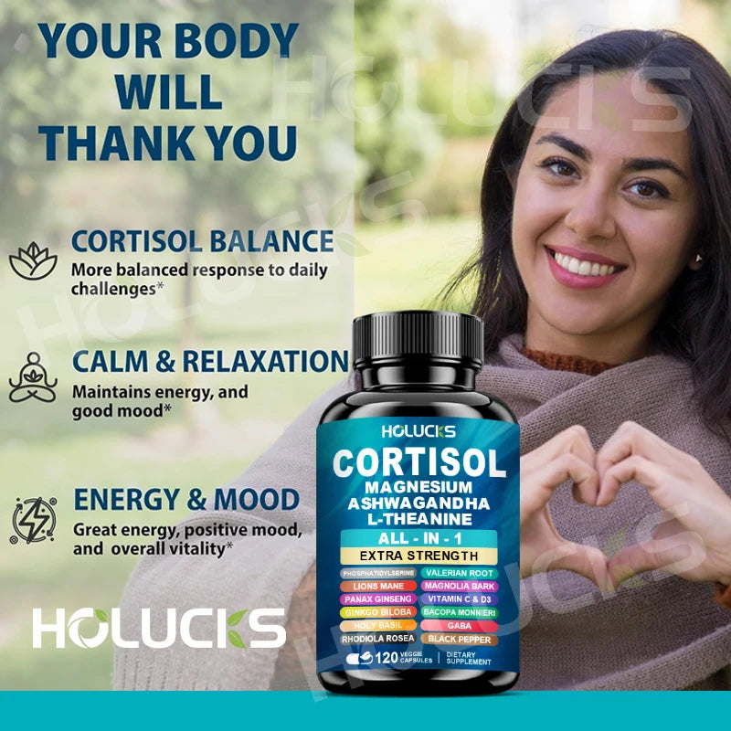 Corti-Soothe Supplement – Cortisol Balance & Sleep Support 120ct Dietary Supplement Qst