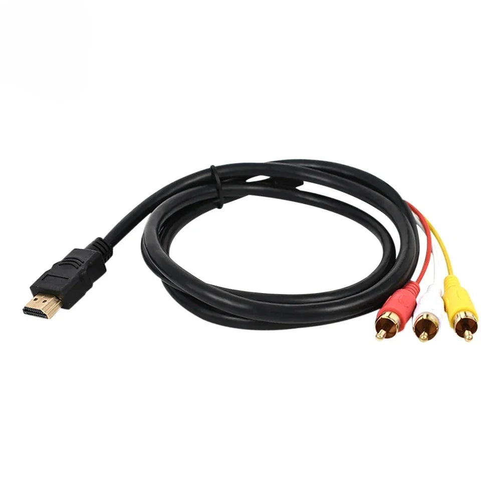 HDMI to 3 RCA AV Converter Cable Adapter 1.5M – 480P AV Converter Cable Qme