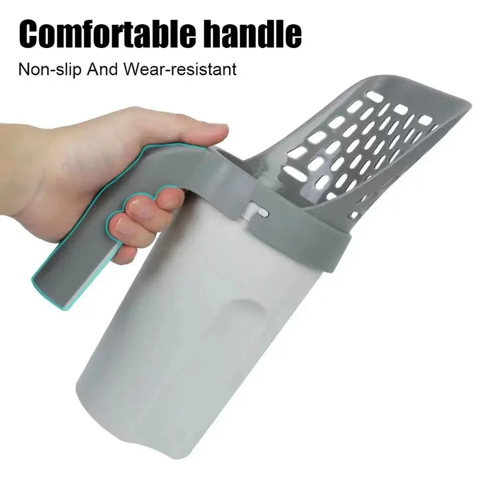 Cat Litter Scoop with Refill Bag Dispenser | Easy Clean Tool Cat Litter Scoop Qme
