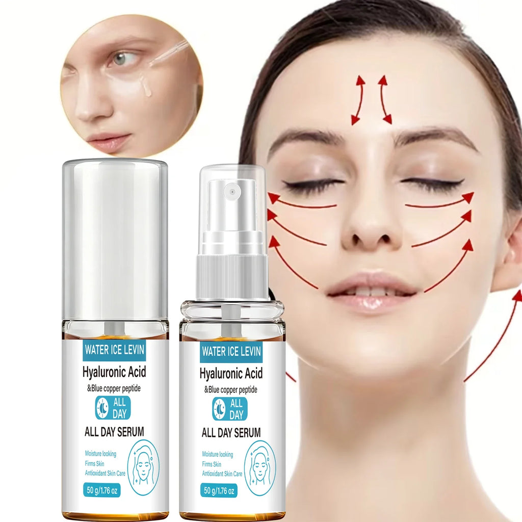 Blue Copper Peptide & Hyaluronic Acid Serum | Antioxidant Antioxidant Face Serum Qme