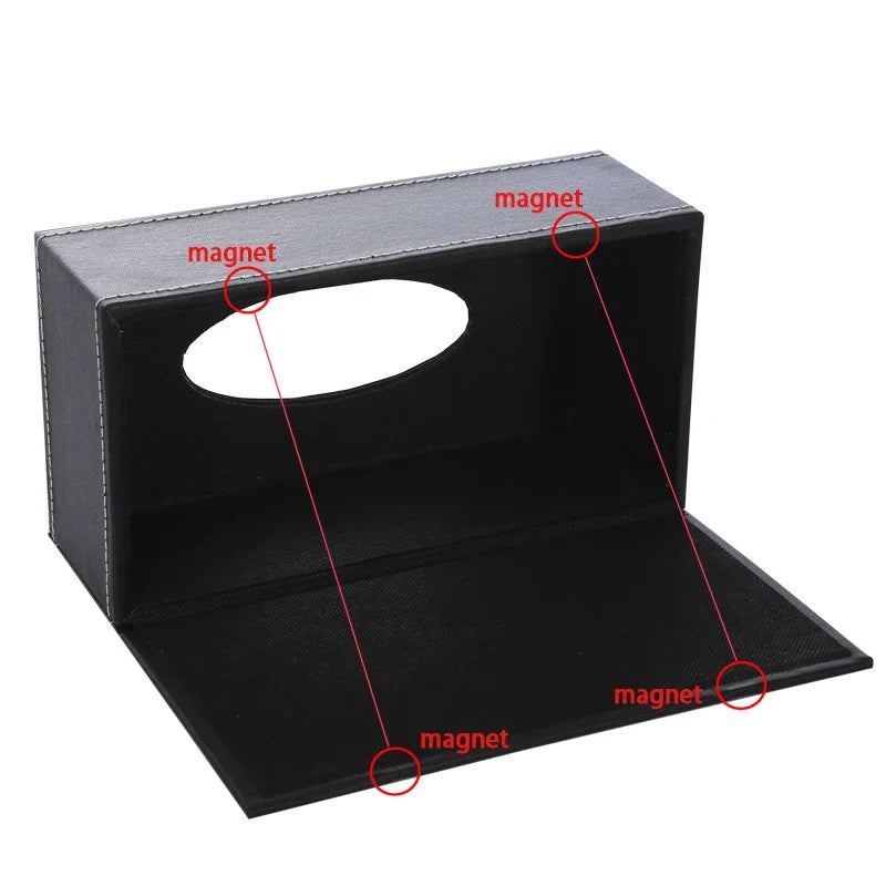 Leather Tissue Box Cover – Car & Home Paper Dispenser Tissue Box Cover Qme