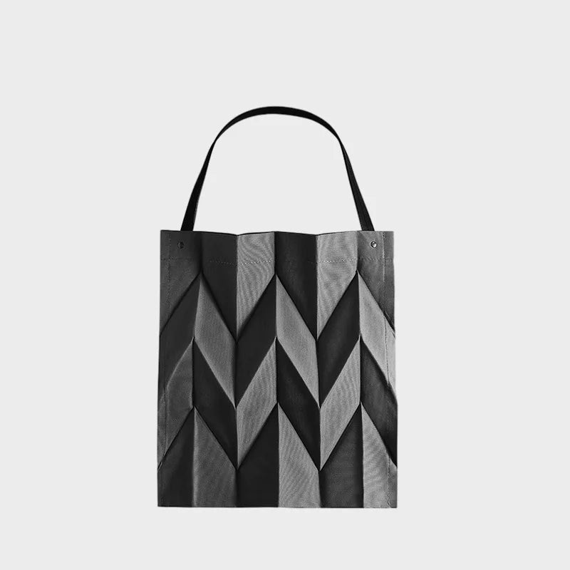 Chevron Foldable Vegan Leather Tote Crossbody Bag | 5 Colors Foldable Tote Bag Qme