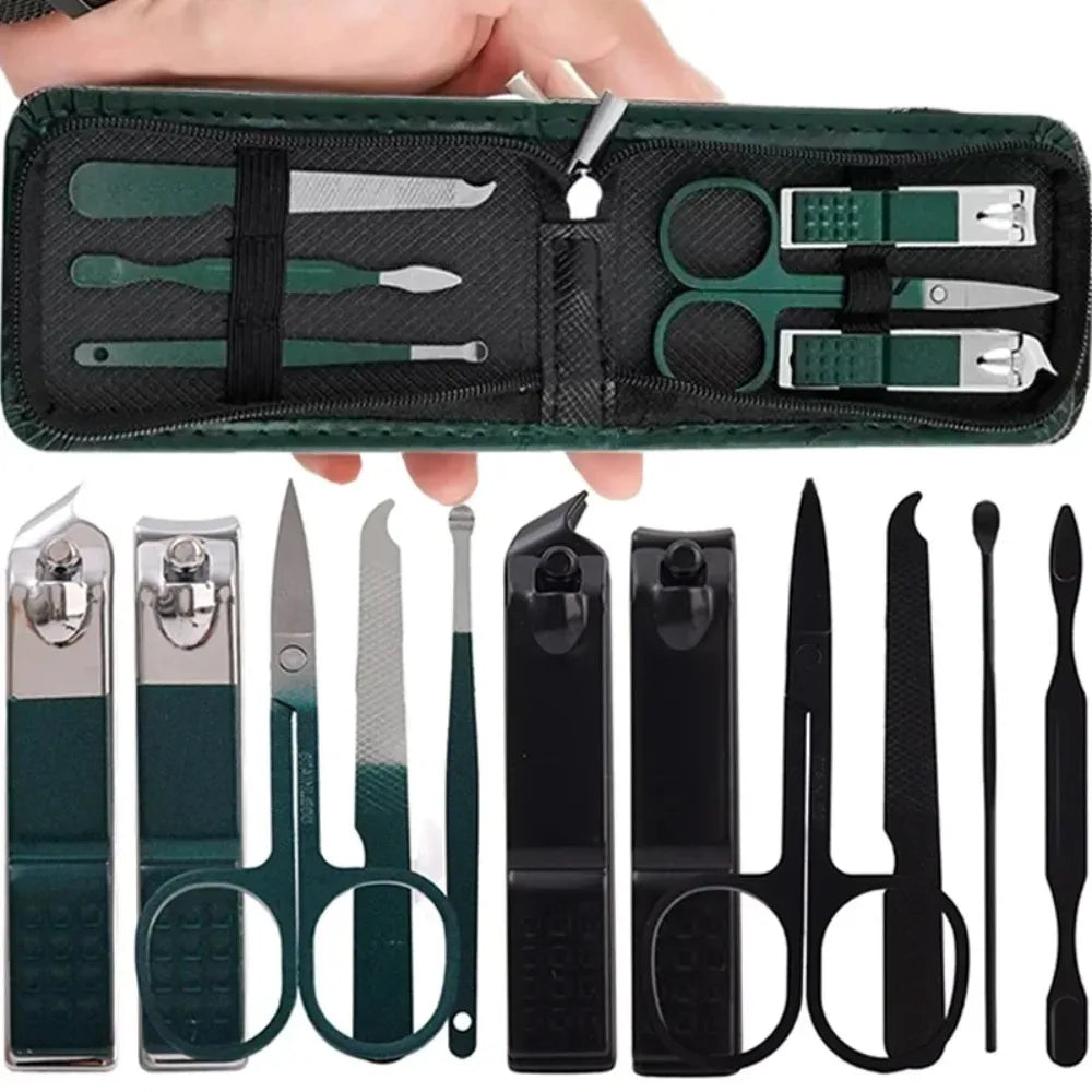 6-Piece Stainless Steel Manicure Set – Portable Nail Clippers Kit Manicure Set Qme