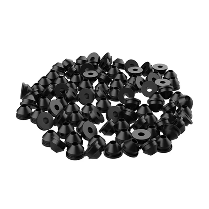 Cable Railing Rubber Grommets for Metal Posts – 200 PCS Kit Cable Railing Grommets Qme Black NONE