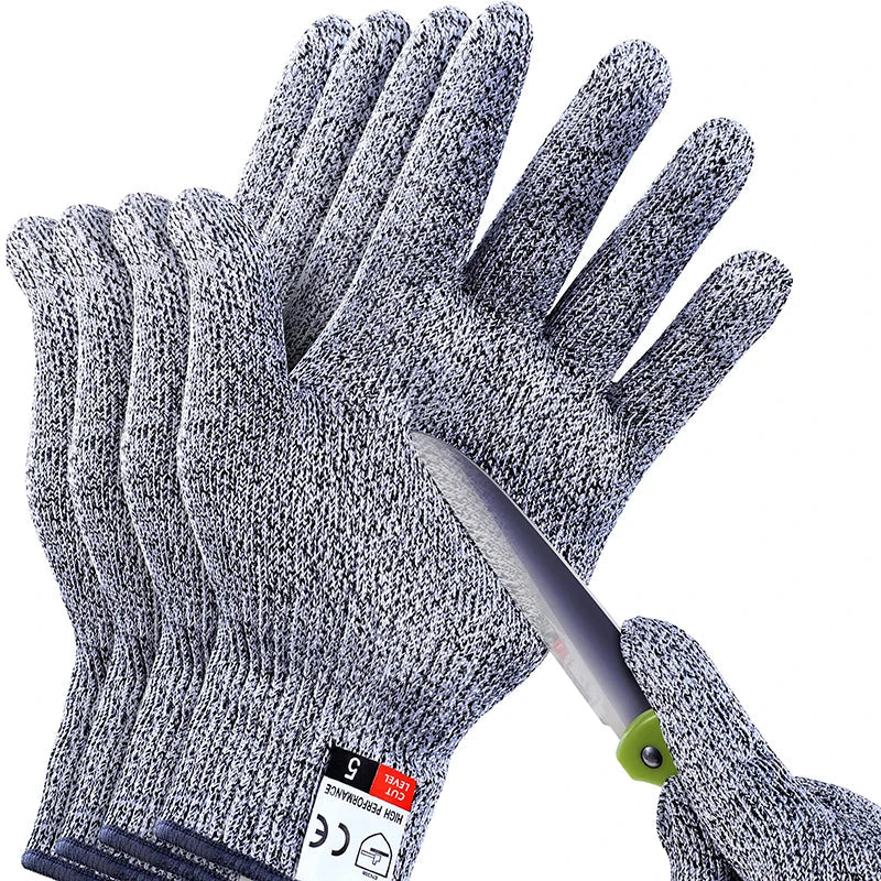 Level 5 Cut Resistant Gloves Food Grade Safety – 1 Pair Cut Resistant Gloves Qme