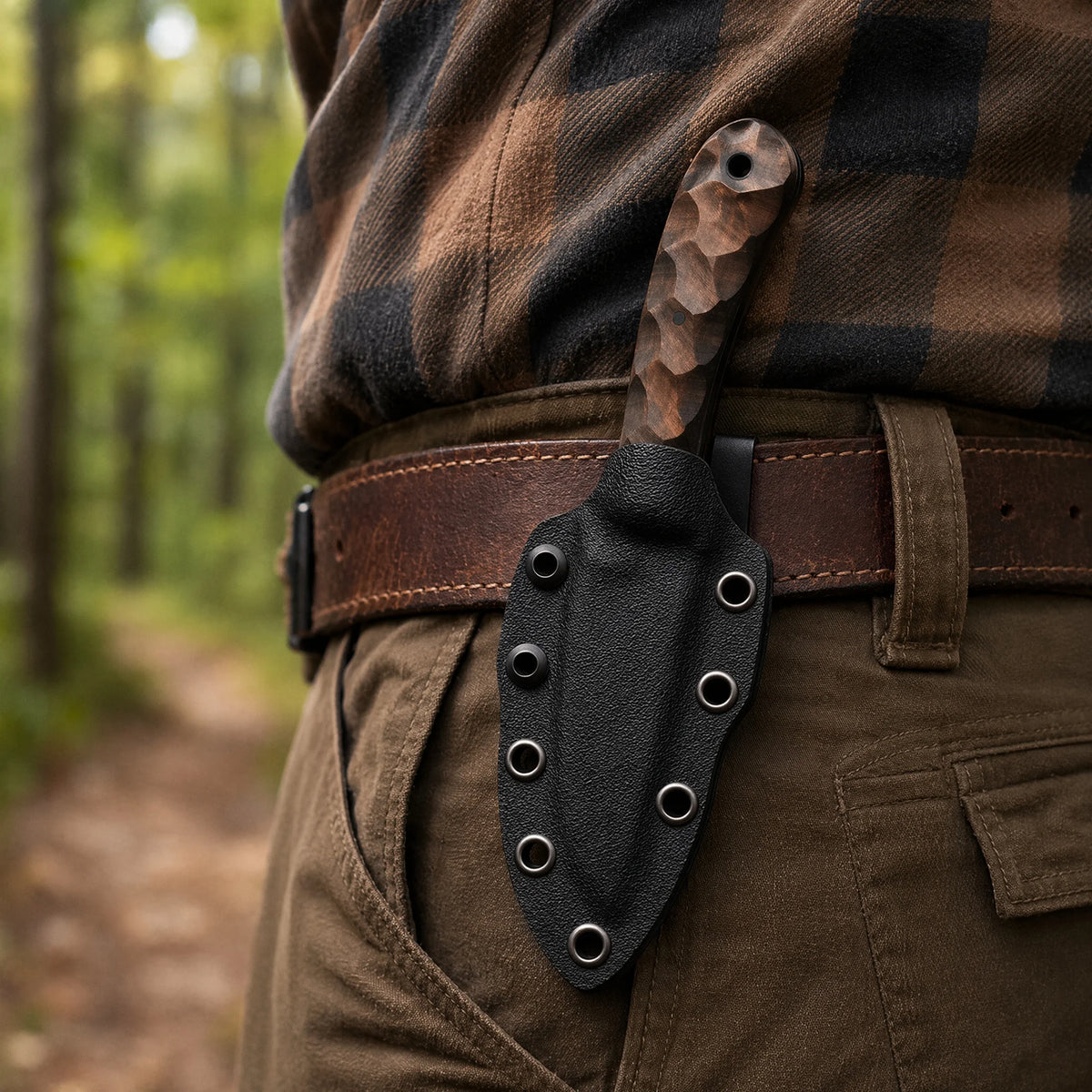 Multifunctional Outdoor Knife – Steel Blade & Wood Handle Outdoor Multi Knife Qst