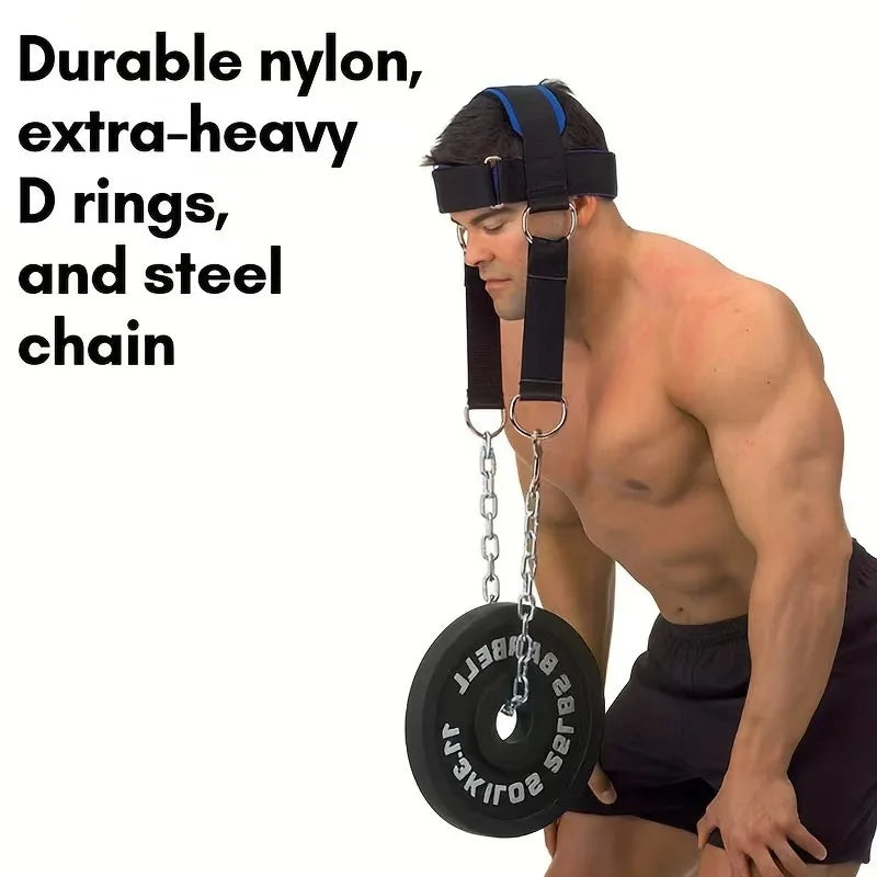 Adjustable Weighted Neck Training Headgear | Barbell Plate Slots Neck Training Headgear Qme