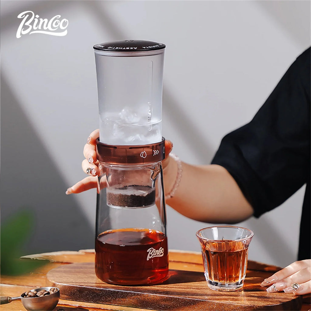 Bincoo Glass Cold Brew Tower – Ice Drip Coffee Maker 0.45L Cold Brew Tower Qst