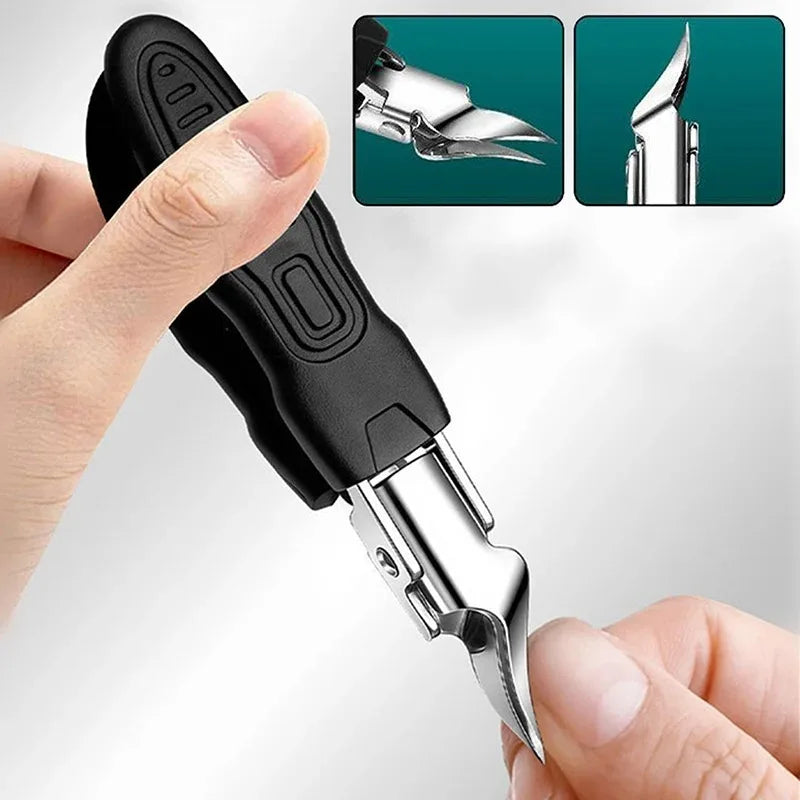 25° Slant Edge Anti-Splash Nail Clippers – Cuticle & Toenail Nail Clipper Set Qme