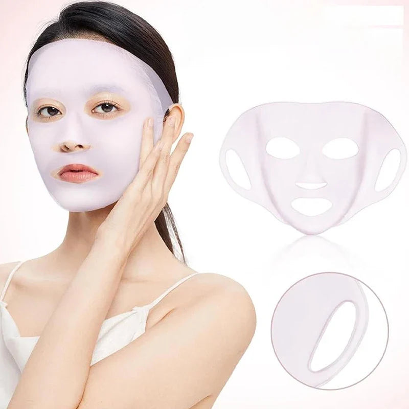 3D Silicone Reusable Facial Mask – Gel Sheet with Ear Loops Silicone Face Mask Qme