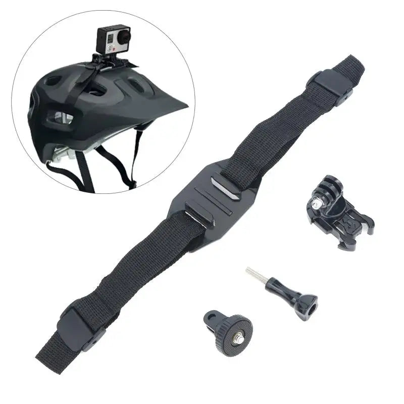 Helmet Strap Mount for Action Camera – First-Person View Belt Action Camera Mount Qme