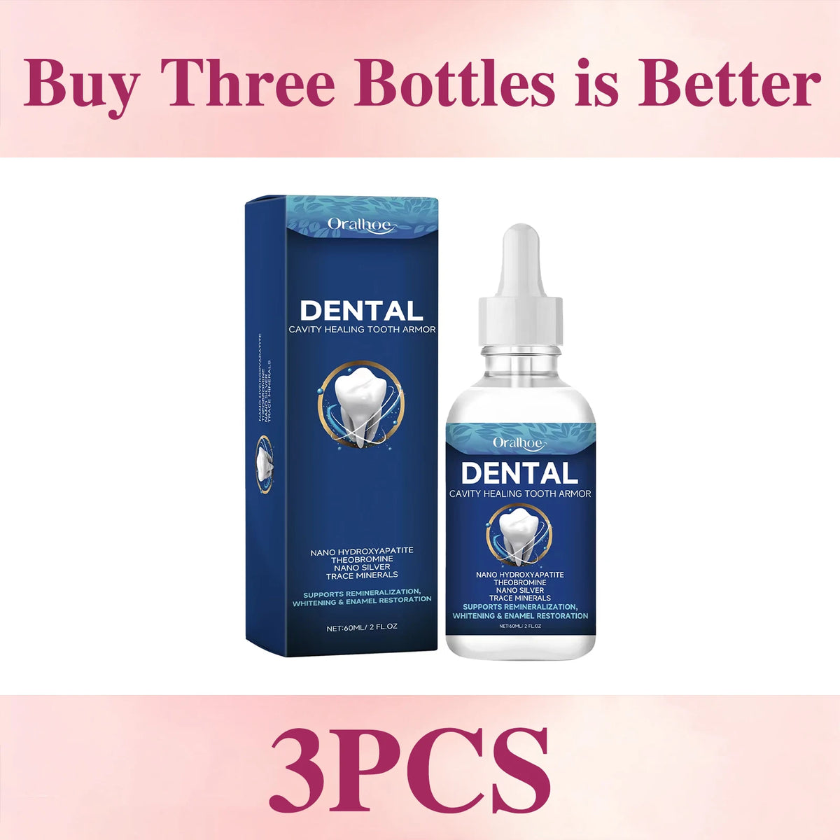 Oralhoe Teeth Brightening Serum – Stain & Plaque Removal 60ml Teeth Whitening Serum Qst 180ml Boxed