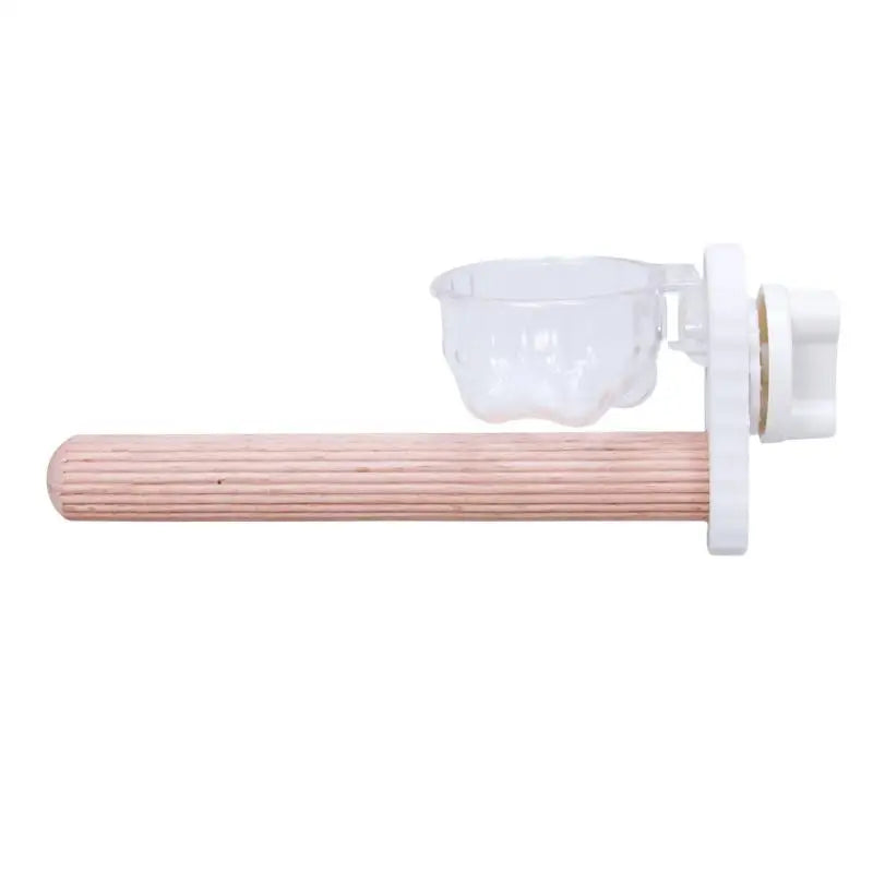 Bird Foraging Station Perch Pole with Feeding Bowl & Claw Grinder Bird Perch Station Qme