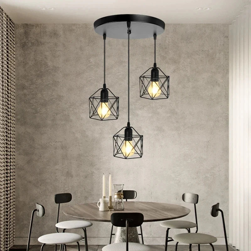 Vintage Nordic LED Chandelier Pendant Ceiling Hanging Lamp LED Pendant Chandelier Qme