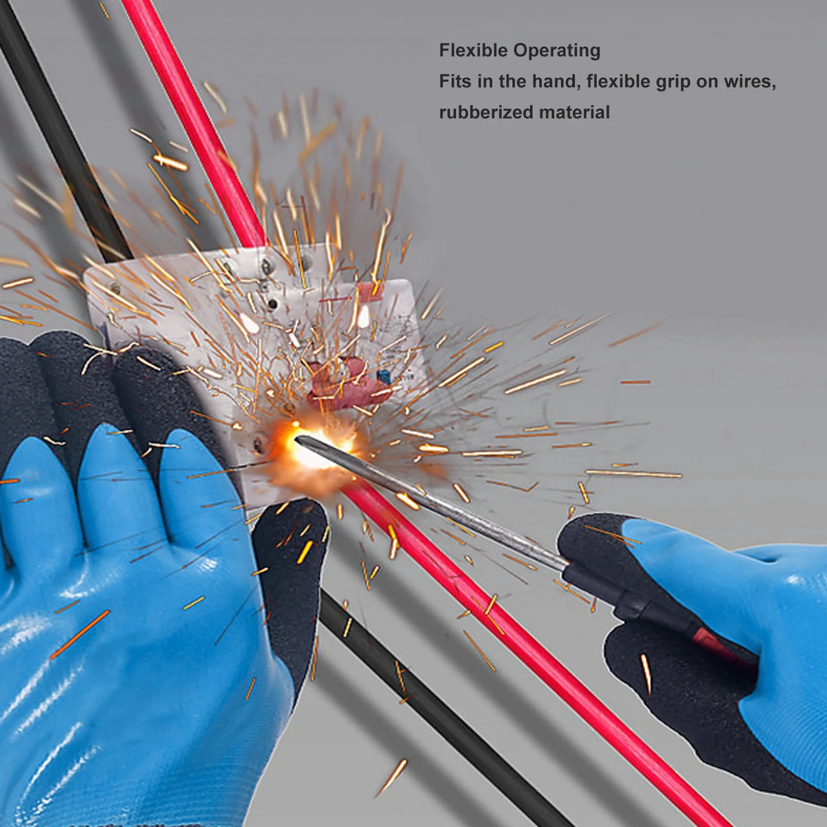 1000V Electrical Insulating Gloves – 360° Rubber Work Gloves Electrical Safety Gloves Qst