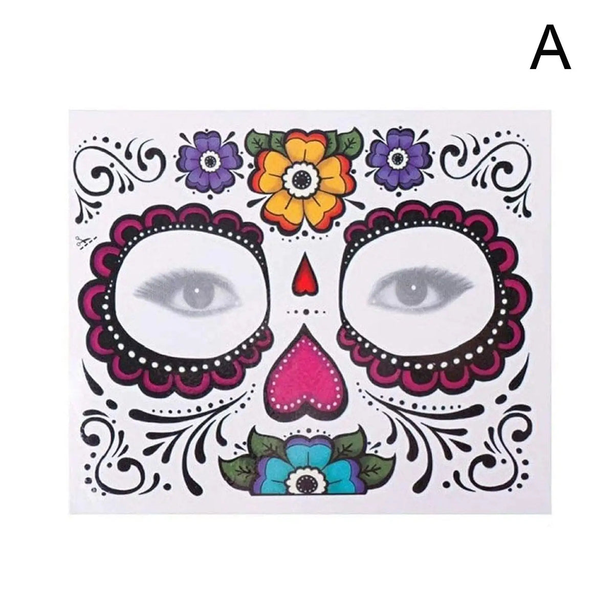 Day of the Dead Sugar Skull Temporary Face Tattoos – 13 Sheets Temporary Face Tattoos Qme A China